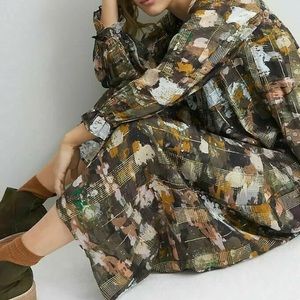 Anthropologie Blair Shimmer maxi Dress Sz S